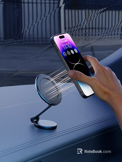 Smartphone Wireless Charging With Car Dashboard Holder And Fast Charging Feature 3d model 