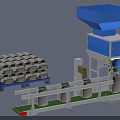 Industrial Automatic Bagging Equipment With Conveyor Belt And Pallet Stacked Bags