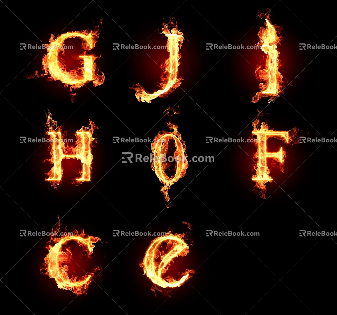 Flame Flame Letter Flame 3d model