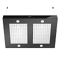 Sleek Black Modern Kitchen Range Hood With Surface Vents And Control Buttons 3d model