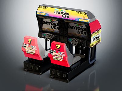 Modern game machine racing game machine 3d model