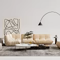 Modern Sofa Coffee Table Combination Multiplayer Sofa Coffee Table Combination 3d model