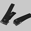 Black Metal Nail Clippers With Modern Design For Home Daily Grooming
