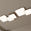 Modern Square Shaped Ceiling Lights Installed On Ceiling For Bright Interior Lighting 3d model