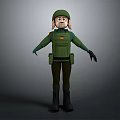 German Shepherd Dog In Green Military Uniform With Helmet National Badge And Standing Pose