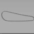 Silver U Shaped Necklace Inlaid With Small Diamonds On Black Background With Reflection