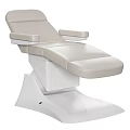 Modern Beige And White Medical Treatment Chair With Leather Upholstery Armrests And White Base