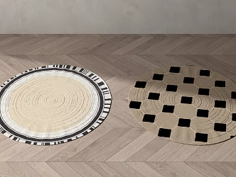 Modern Round Carpet Abstract Carpet 3d model