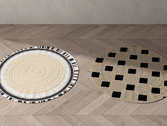 Modern Round Carpet Abstract Carpet 3d model