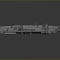 Futuristic Cosmic Spaceship 3D Model With Detailed Structure And Aerodynamic Design