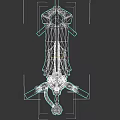 Futuristic Sci Fi Weapon Featuring Blue Glowing Lights And Advanced Mechanical Design