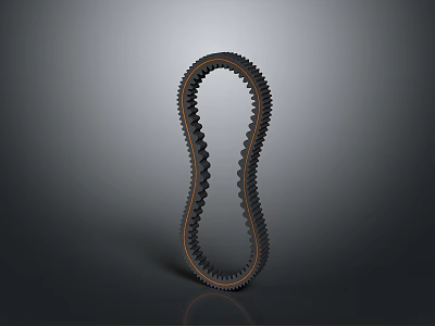 Practical Gear Shaped Rubber Drive Belt For Household Daily Life Use 3d model