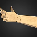 Handcrafted Wooden Artistic Structure With Intricate Jointed Parts And Natural Wood Finish