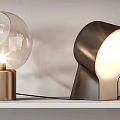 Modern Table Lamps with Various Designs on White Shelf Display Contemporary Style Home Decor