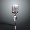 Microphone Amplifier Capacitor Microphone High-end Microphone Wheat Desktop Microphone Broadcasting Microphone 3d model