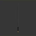 Silver Sword with Yellow and Blue Decorated Hilt on Gray Gradient Background