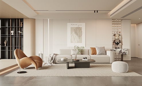 modern living room 3d model