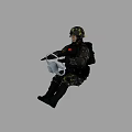 Man In Military Camouflage Uniform Wearing Helmet Operating Steering Wheel