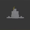 Switch Panel 3D Model With Gray Base Yellow Components And Structural Details