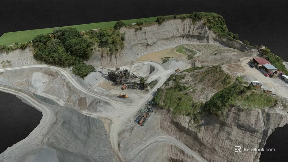 Garden Landscape With Natural Vegetation Winding Paths And Scenic Terrain Design 3d model 