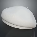 White Knitted Beret Classic Style Soft Texture Daily Casual Fashion Accessory