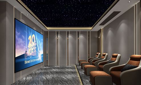 modern video room 3d model