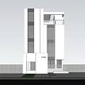 Modern Detached Villa with White Exterior Multi Storey Design and Lush Greenery