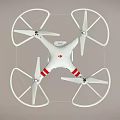 Modern UAV DJI UAV quadcopter with propeller shield 3d model