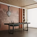 New Chinese Style Study 3d model