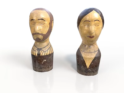 Ancient Style Puppet Figurine Puppet Figurine Figurine Wooden Figurine Wood Carving Wood Crafts Humanoid Handicraft Art Collectibles 3d model