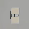 Modern Glass Wall Sconce With Double Square Shades And Brushed Metal Frame