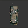 Military Weapon Mounted Armored Vehicle Featuring Camouflage Paint Six Wheel Antenna And Windows