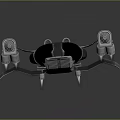 Futuristic Cosmic Spaceship With Sleek Metallic Structure And Advanced Aerospace Design