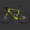 Yellow Cube Road Bicycle With Sleek Design And Black Wheels 3d model