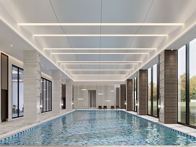 Modern Swimming Pool 3d model