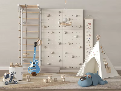 Modern Children's Equipment Children's Tent Climbing Rack Children's Toys 3d model