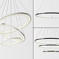 Modern Circular Ring Pendant Lights With Multiple Layers And LED Illumination Design 3d model