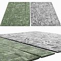 Modern Square Carpet Carpet 3d model