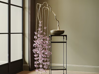 New Chinese Style Potted Weeping Willow 3d model