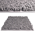 Bathroom Carpet Floor Mat Microfiber Bath Mat 3d model