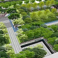 Garden Landscape Design with Lush Trees Winding Pathways and Green Lawns