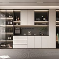 Modern Interior Wine Cabinet Design With Glass Doors Wine Bottles And Lighting