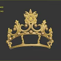 Elegant Golden Crown As Daily Life Ornament With Intricate Patterns And Decorative Design