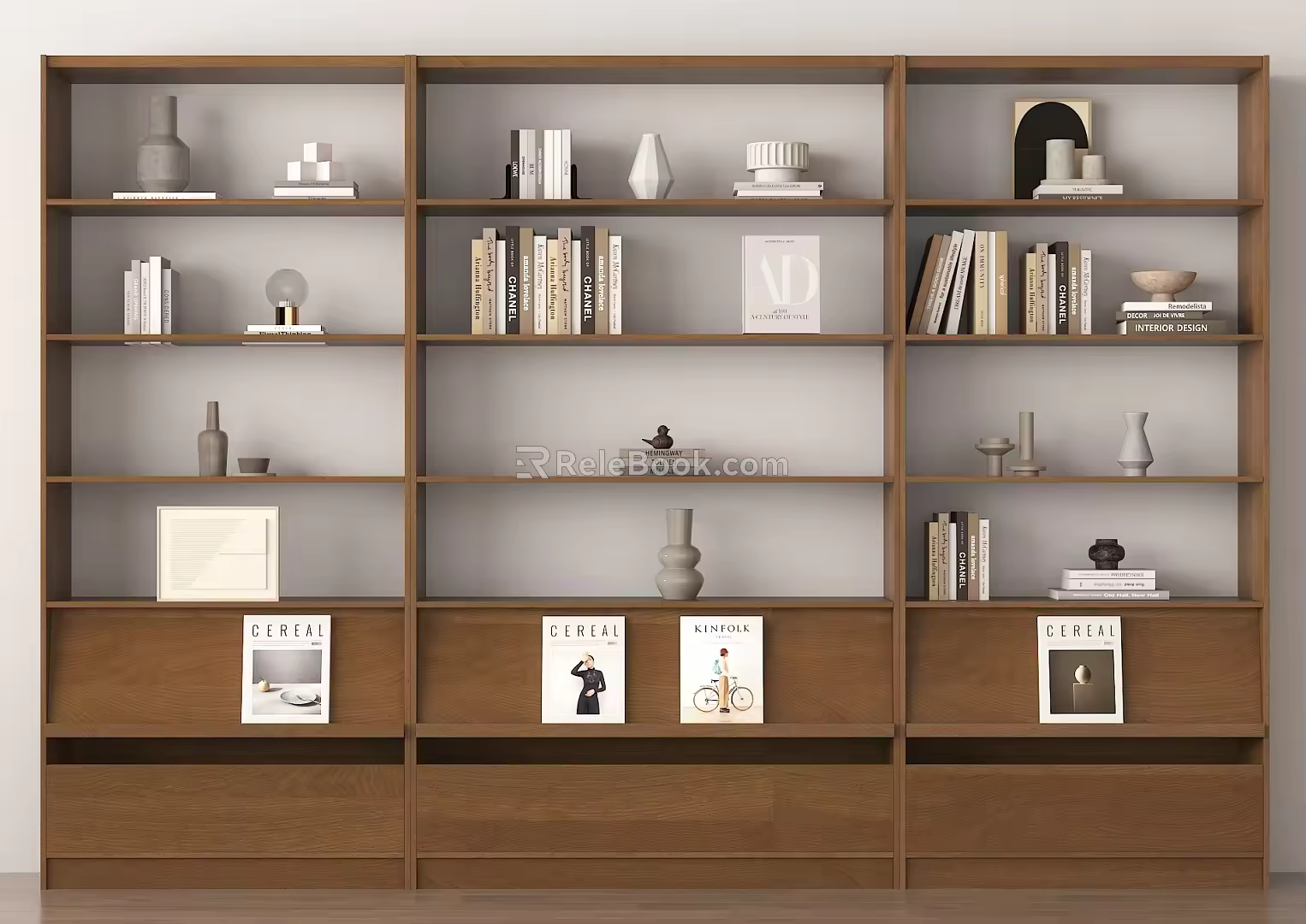 Modern Simple Bookshelf Floor-Standing 3d model