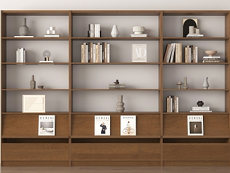 Modern Simple Bookshelf Floor-Standing 3d model