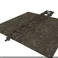Detailed Train Bogie Metal Mechanical Structure With Wheels And Connecting Parts