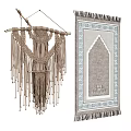 Macrame Wall Hanging With Tassels And Decorative Tapestry For Room Decoration