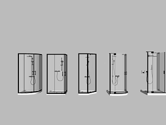 Modern shower 3d model