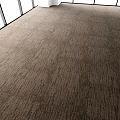Brown Textured Striped Carpet For Large Area Interior Floor With Natural Lighting