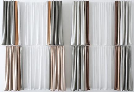 Modern Curtains 3d model